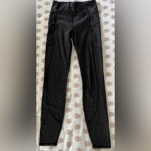 Athleta Black leopard Patterned Leggings